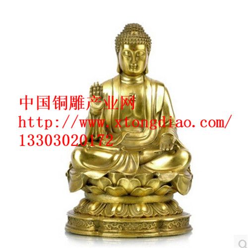 中国铜雕产业网直销2016新款铸造镀金铜佛像铜 价格 558元